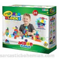 Crayola Building Actions Blocks 35 Pieces Playset by Kids at Work B07JZZ852K